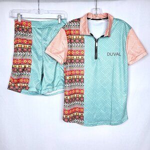 DUVAL Men's Cabana Set | Tropical Shirt & Shorts | S | NWOT